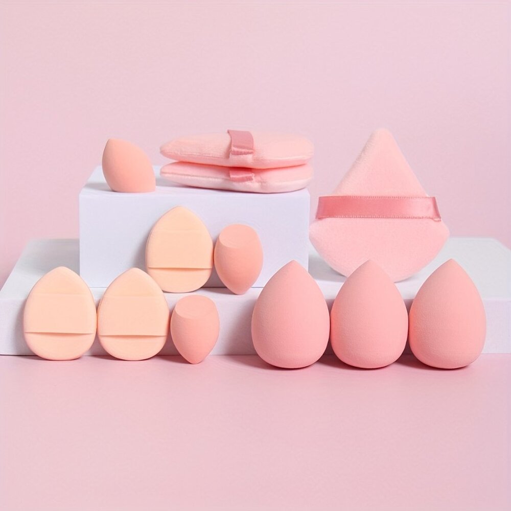 12-Piece All-Purpose Makeup Sponge Puff Set